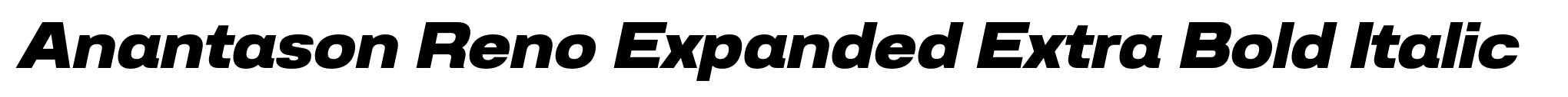 Anantason Reno Expanded Extra Bold Italic image